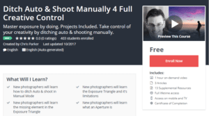 A1 Resource FREE Udemy Courses Oct 28 2017 Ditch Auto and Shoot Manually 4 Full Creative Control