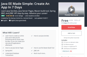 A1 Resource FREE Udemy Courses Oct 28 2017 Java EE Made Simple Create An App In 7 Days