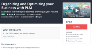 A1 Resource FREE Udemy Courses Oct 28 2017 Organizing and Optimizing your Business with PLM