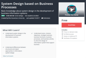 A1 Resource FREE Udemy Courses Oct 28 2017 System Design based on Business Processes
