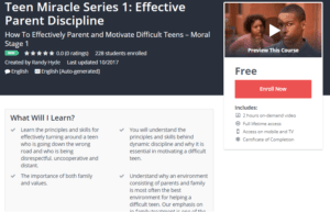 A1 Resource FREE Udemy Courses Oct 28 2017 Teen Miracle Series 1 Effective Parent Discipline