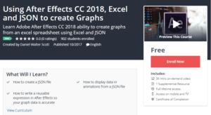 A1 Resource FREE Udemy Courses Oct 28 2017 Using After Effects CC 2018 Excel and JSON to create Graphs