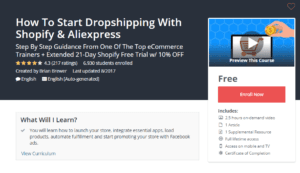 A1 Resource FREE Udemy Courses Oct 30 2017 How To Start Dropshipping With Shopify and Aliexpress