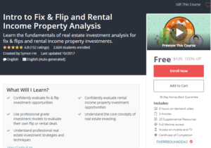 A1 Resource FREE Udemy Courses Oct 30 2017 Intro to Fix and Flip and Rental Income Property Analysis