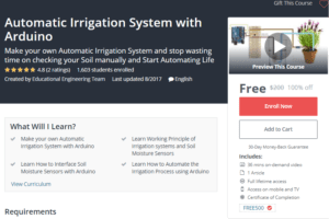 A1 Resource FREE Udemy Courses Oct 31 2017 Automatic Irrigation System with Arduino