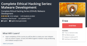 A1 Resource FREE Udemy Courses Oct 31 2017 Complete Ethical Hacking Series Malware Development