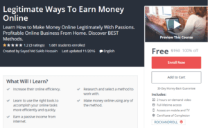 A1 Resource FREE Udemy Courses Oct 31 2017 Legitimate Ways To Earn Money Online