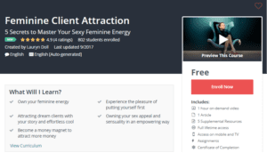 A1 Resource FREE Udemy Courses October 27 2017 Feminine Client Attraction