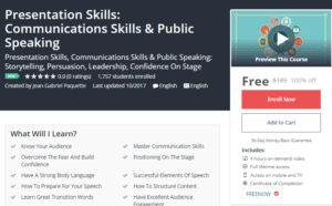 A1 Resource FREE Udemy Courses October 27 2017 Presentation Skills Communications Skills and Public Speaking