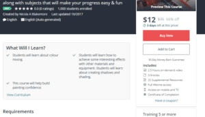 A1 Resource Udemy Courses Oct 28 2017 Quick start painting with watercolours, play & learn. Part 2 - NOT FREE