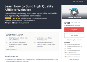 A1 Resource Udemy Courses - Learn how to Build High Quality Affiliate Websites - NOT FREE - Affiliate Site