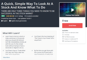 A1 Resource FREE Udemy Courses October 27 2017 A Quick Simple Way To Look At A Stock And Know What To Do