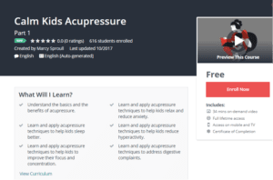 A1 Resource FREE Udemy Courses October 27 2017 Calm Kids Acupressure