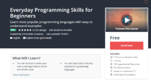 A1 Resources Free Udemy Courses October 26, 2017 - Everyday Programming Skills for Beginners
