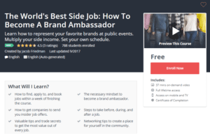 A1 Resources Free Udemy Courses October 26, 2017 - The Worlds Best Side Job How To Become A Brand Ambassador