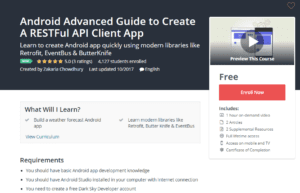 A1 Resources Free Udemy Courses October 26, 2017 - Android Advanced Guide to Create A RESTFul API Client App