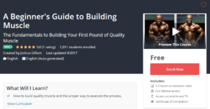 Free Udemy October 25, 2017 - A Beginners Guide to Building Muscle