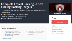 Free Udemy October 25, 2017 -Complete Ethical Hacking Series Finding Hacking Targets