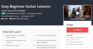 Free Udemy October 25, 2017 - Easy Beginner Guitar Lessons