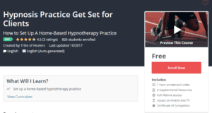 Free Udemy October 25, 2017 -  Hypnosis Practice Get Set for Clientspng