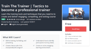 Free Udemy October 25, 2017 - Train The Trainer Tactics to become a professional trainer
