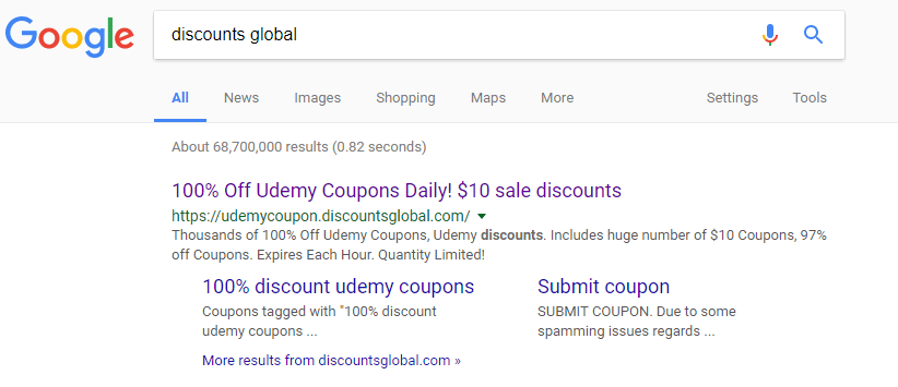 Google Discounts Global