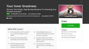 FREE Udemy October 24, 2017 - Your Inner Greatness