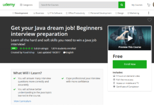 Udemy Free Oct 20 2017: Get your Java dream job Beginners interview preparation
