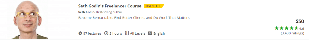 Udemy Seth Godin Freelancer Course