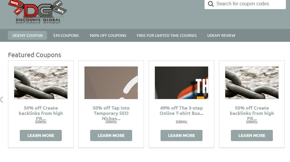 Discounts Global Site Search