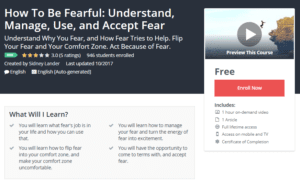 A1 Resource FREE Udemy Courses Nov 1, 2017 - How To Be Fearful Understand Manage Use and Accept Fear