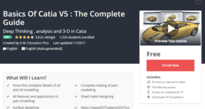 A1 Resource FREE Udemy Courses Nov 11, 2017 – Basics Of Catia V5 The Complete Guide