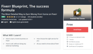 A1 Resource FREE Udemy Courses Nov 11, 2017 – Fiverr Blueprint The success formula