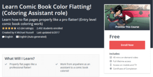 A1 Resource FREE Udemy Courses Nov 11, 2017 – Learn Comic Book Color Flatting Coloring Assistant role