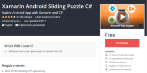 A1 Resource FREE Udemy Courses Nov 11, 2017 – Xamarin Android Sliding Puzzle C sharp