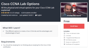 A1 Resource FREE Udemy Courses Nov 12, 2017 – Cisco CCNA Lab Options