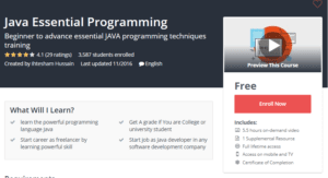 A1 Resource FREE Udemy Courses Nov 12, 2017 – Java Essential Programming