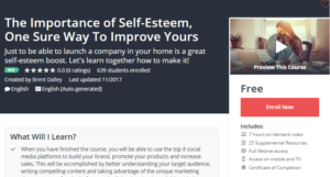 A1 Resource FREE Udemy Courses Nov 12, 2017 – The Importance of Self Esteem One Sure Way To Improve Yours