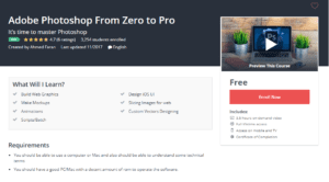 A1 Resource FREE Udemy Courses Nov 15, 2017 – Adobe Photoshop From Zero to Pro