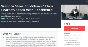 A1 Resource FREE Udemy Courses Nov 15, 2017 – Want to Show Confidence Then Learn to Speak With Confidence