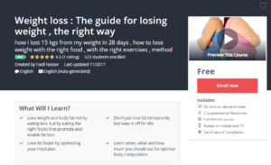A1 Resource FREE Udemy Courses Nov 16, 2017 – Weight loss The guide for losing weight the right way