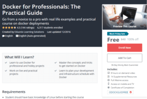 A1 Resource FREE Udemy Courses Nov 17, 2017 – Docker for Professionals The Practical Guide