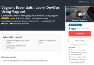 A1 Resource FREE Udemy Courses Nov 17, 2017 – Vagrant Essentials Learn DevOps Using Vagrant