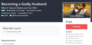 A1 Resource FREE Udemy Courses Nov 18, 2017 – Becoming a Godly Husband