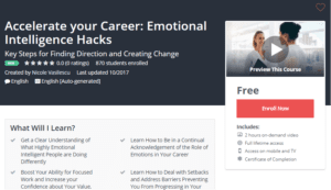 A1 Resource FREE Udemy Courses Nov 20, 2017 – Accelerate your Career Emotional Intelligence Hacks