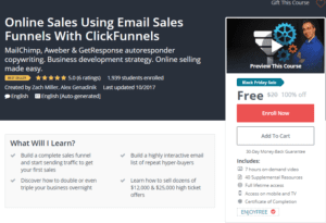 A1 Resource FREE Udemy Courses Nov 20, 2017 – Online Sales Using Email Sales Funnels With ClickFunnels