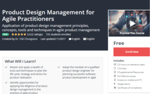 A1 Resource FREE Udemy Courses Nov 23, 2017 – Product Design Management for Agile Practitioners