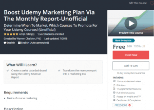 A1 Resource FREE Udemy Courses Nov 26, 2017 – Boost Udemy Marketing Plan Via The Monthly Report Unofficial