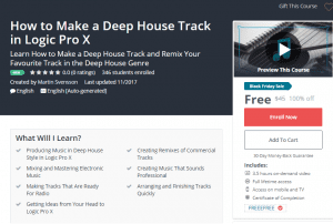 A1 Resource FREE Udemy Courses Nov 26, 2017 – How to Make a Deep House Track in Logic Pro X