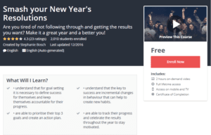 A1 Resource FREE Udemy Courses Nov 3 2017 Smash your New Years Resolutions